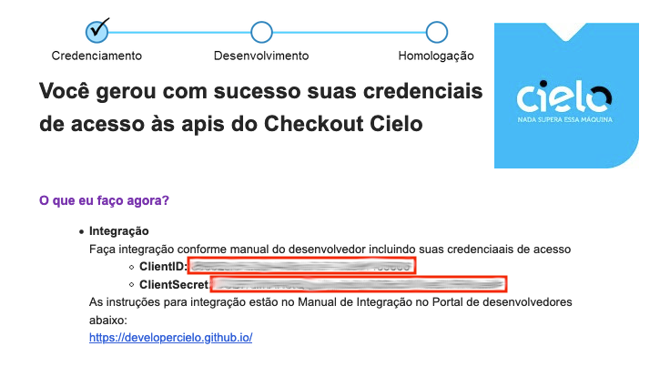 Credenciais email