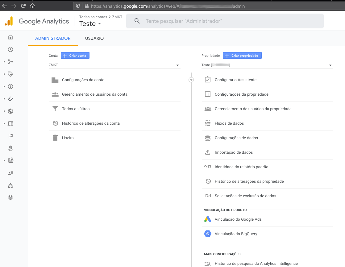 Google Analytics Administrador